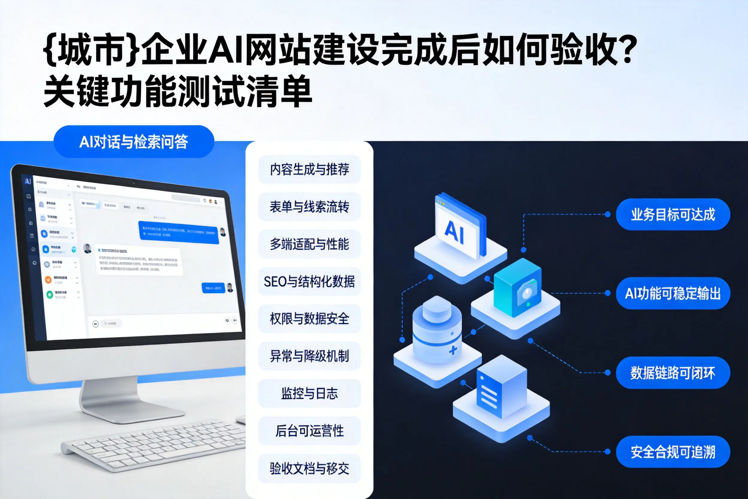 贵阳企业AI网站建设完成后如何验收？关键功能测试清单