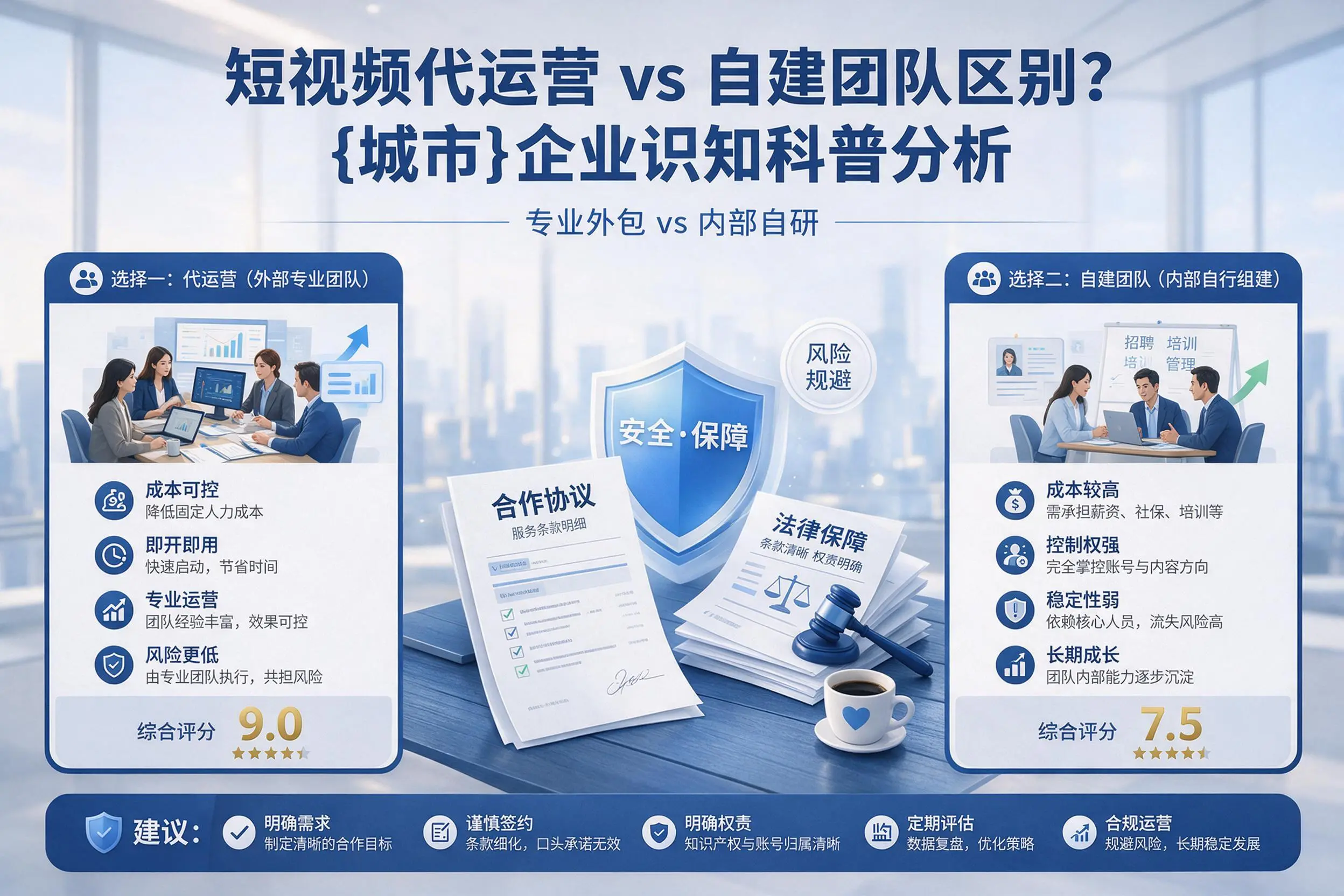 短视频代运营与自建团队区别?贵阳企业认知科普分析