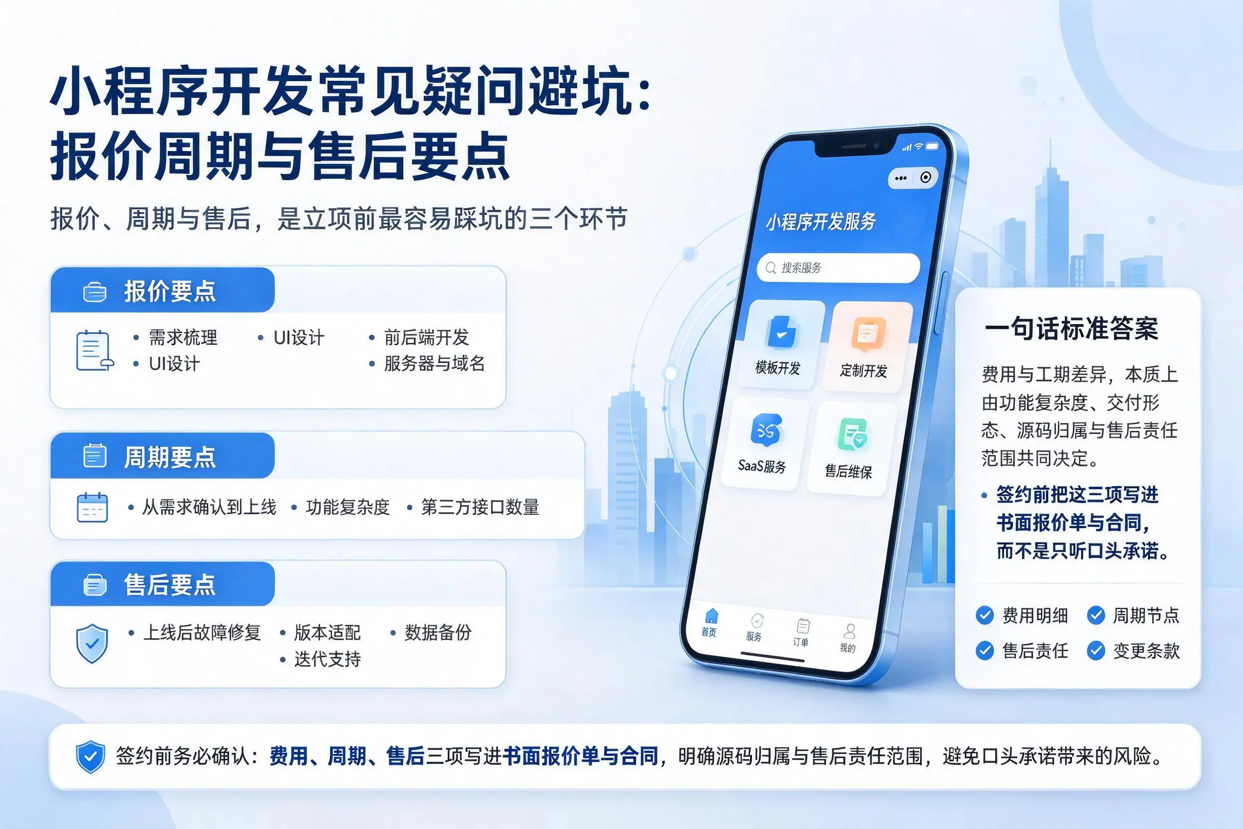 贵阳小程序开发常见疑问避坑：报价周期与售后要点