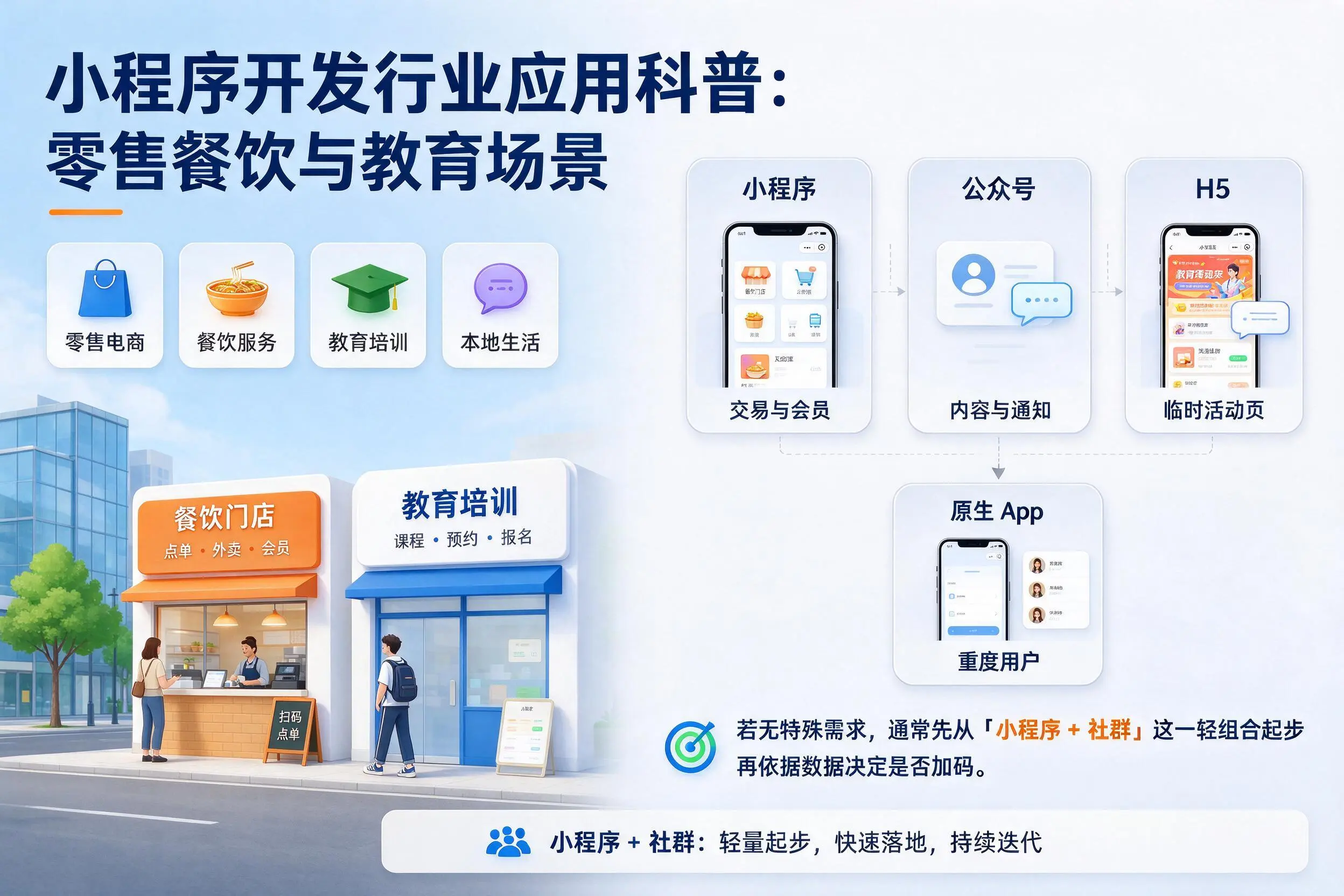贵阳小程序开发行业应用科普：零售餐饮与教育场景