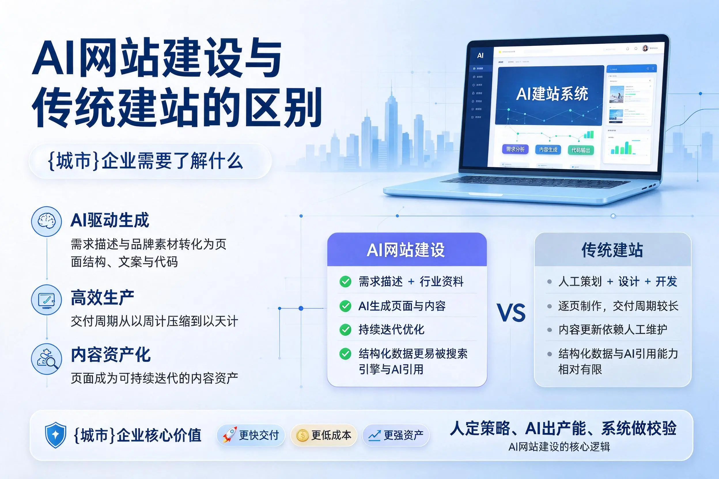 AI网站建设与传统建站的区别，贵阳企业需要了解什么
