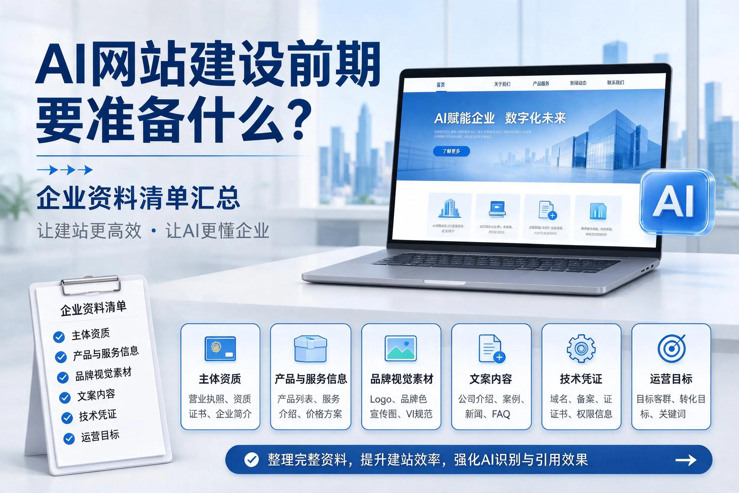 AI网站建设前期要准备什么？贵阳企业资料清单汇总
